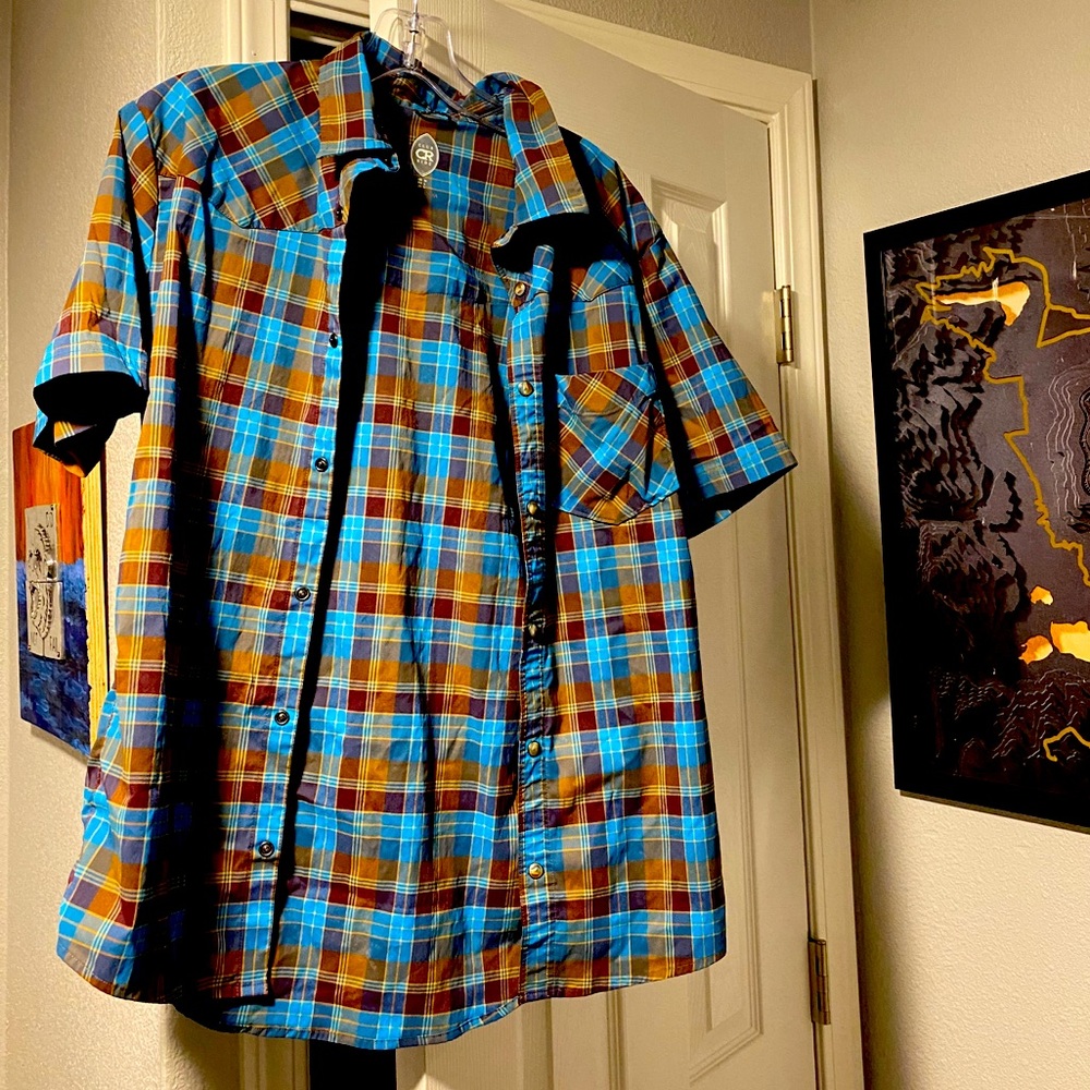 Club Ride Medium snap button shirt